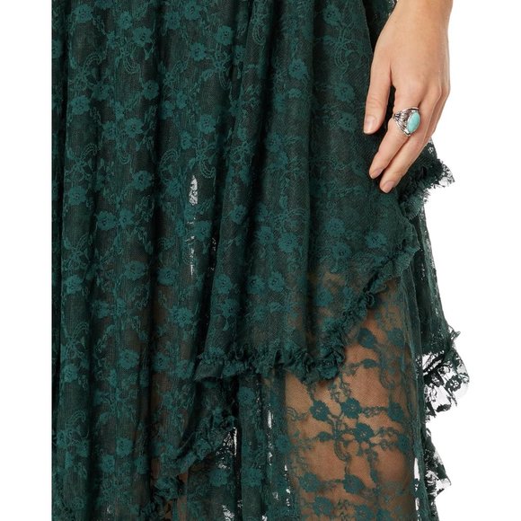 COPY - Free People French Courtship Skirt Evergreen Green Extra Small XS - Picture 3 of 3